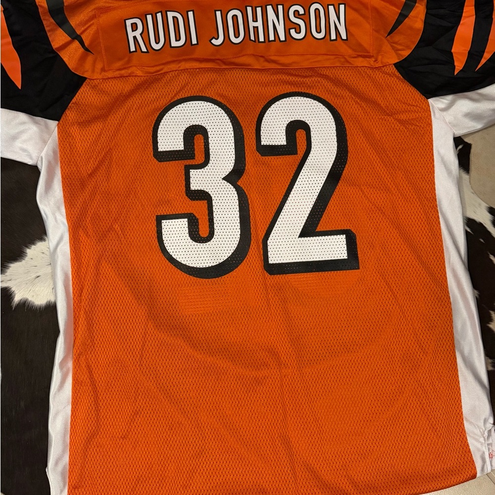Rudi Johnson #32 Orange Bengals Football Jersey